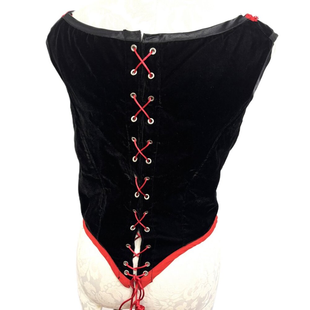 SDL Renaissance Medieval Black Velvet Vest EUC Large - Picture 5 of 15